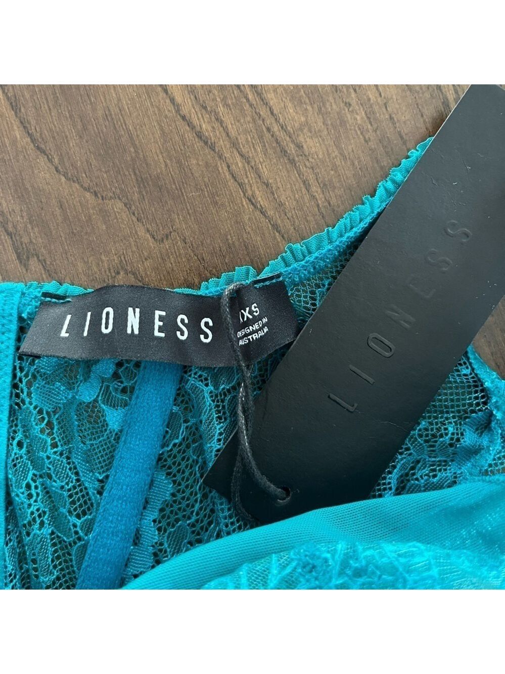 Lioness Some Like It Hot Lace Corset, Size 0 (AU 4), Colour Teal. - Picture 5 of 7